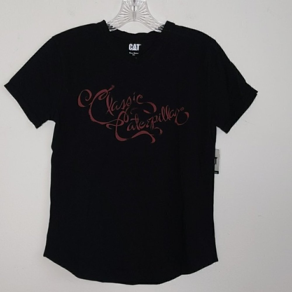 CAT Caterpillar Workwear Graphic V Neck T Shirt
